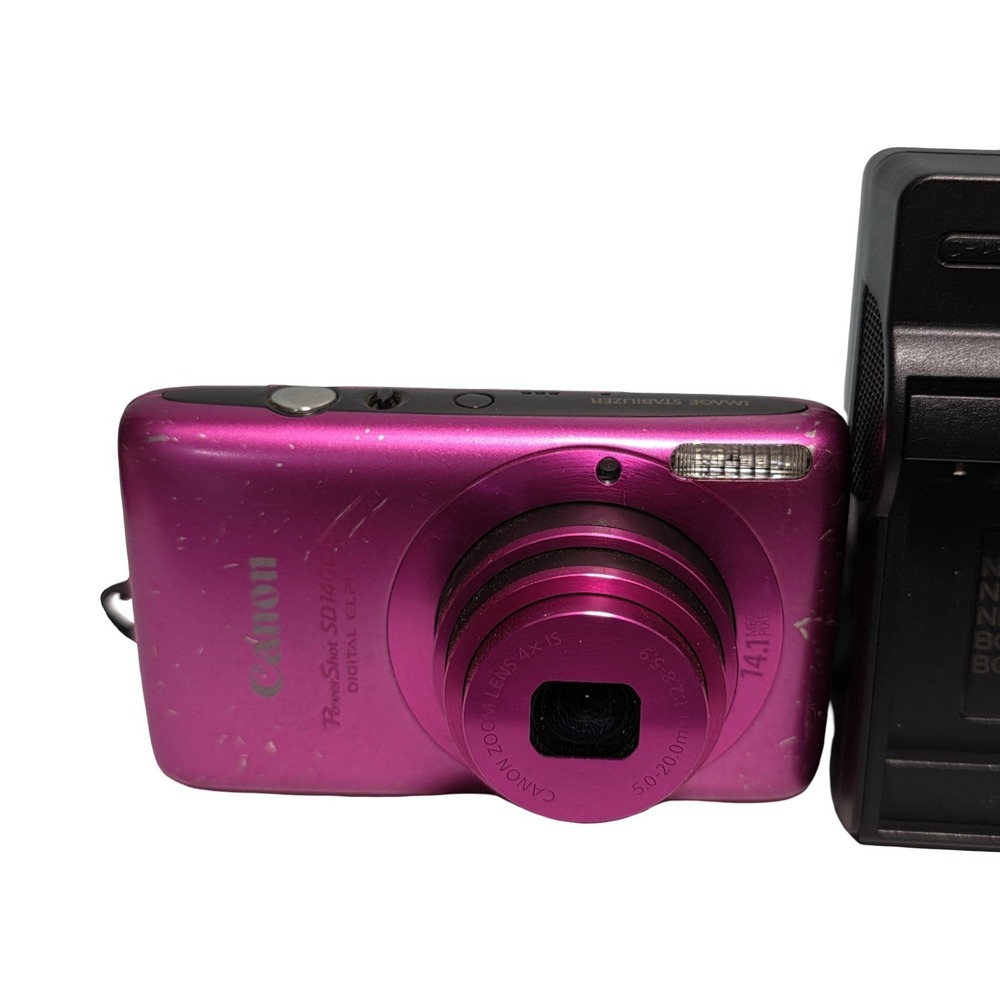 Canon PowerShot SD1400 IS 14.1MP Digital ELPH Camera Pink w/4x Zoom - Picture 4 of 16